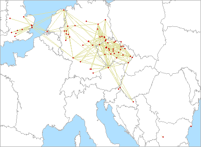 QSO map for 3.4 GHz