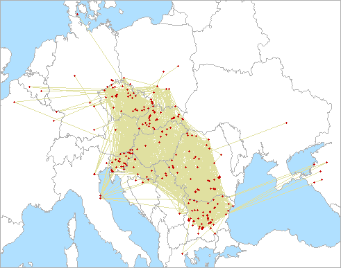 QSO map for 144 MHz