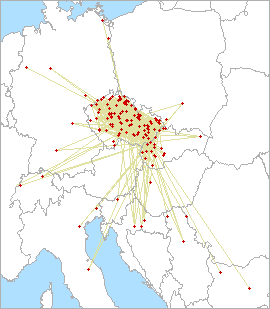 QSO map for 144 MHz