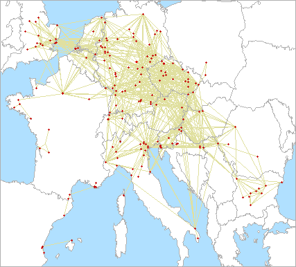 QSO map for 2.3 GHz