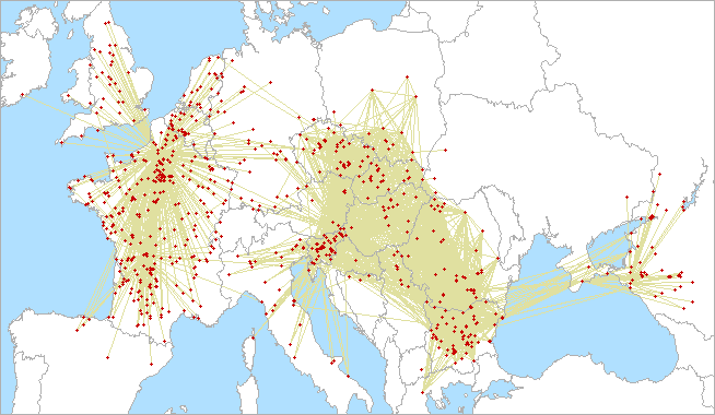 QSO map for 144 MHz