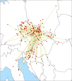 QSO map for 144 MHz