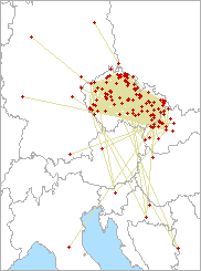 QSO map for 144 MHz